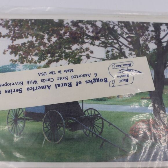 Vintage Amish Buggy Blank Note Cards with Envelopes Lot of 2 Packs of 6 - Picture 3 of 4